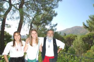 With my host parents on the porch at their mountain home