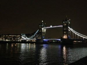 Tower Bridge (not to be confused with London Bridge, which is actually small and disappointing)