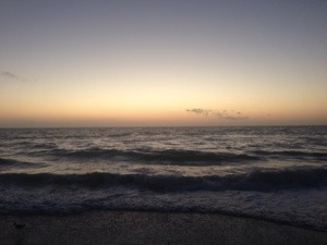 Ah, sunset walks on the beach...